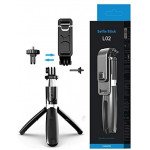 Wholesale Heavy Duty 3 in 1 Aluminum Wireless Bluetooth Extendable Selfie Stick with Tripod Stand (Black)